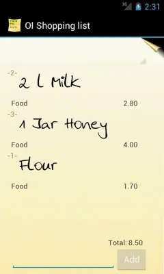 OI Shopping list android App screenshot 1