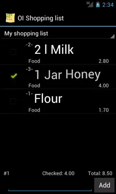 OI Shopping list android App screenshot 2