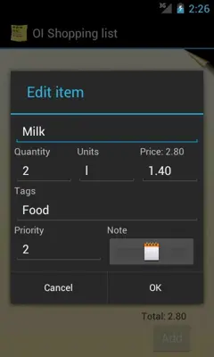 OI Shopping list android App screenshot 5